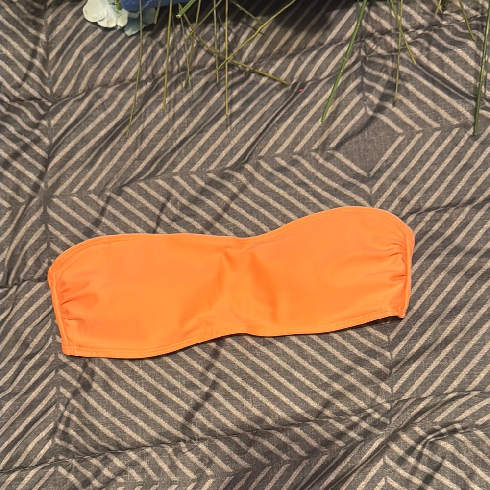 Forever 21 Orange Bandeau Bikini Top